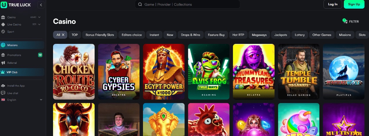 trueluck casino no deposit bonus